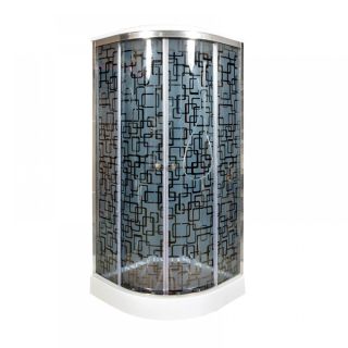 Душевая кабина Deto BМ1510 с электрикой BLACK 100х100х220 см